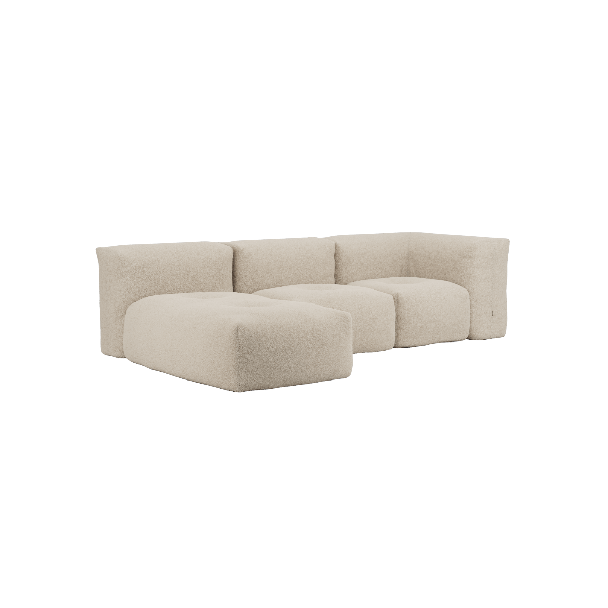 variant_8900619% | Soft Sofa Indoor - 3 Seater w/ Lounger - Teddy Beige | SACKit