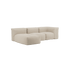  | Soft Sofa Indoor - 3 Seater w/ Lounger - Teddy Beige | SACKit