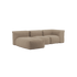 | Soft Sofa Indoor - 3 Seater w/ Lounger - Teddy Brown | SACKit