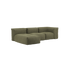  | Soft Sofa Indoor - 3 Seater w/ Lounger - Corduroy Olive | SACKit