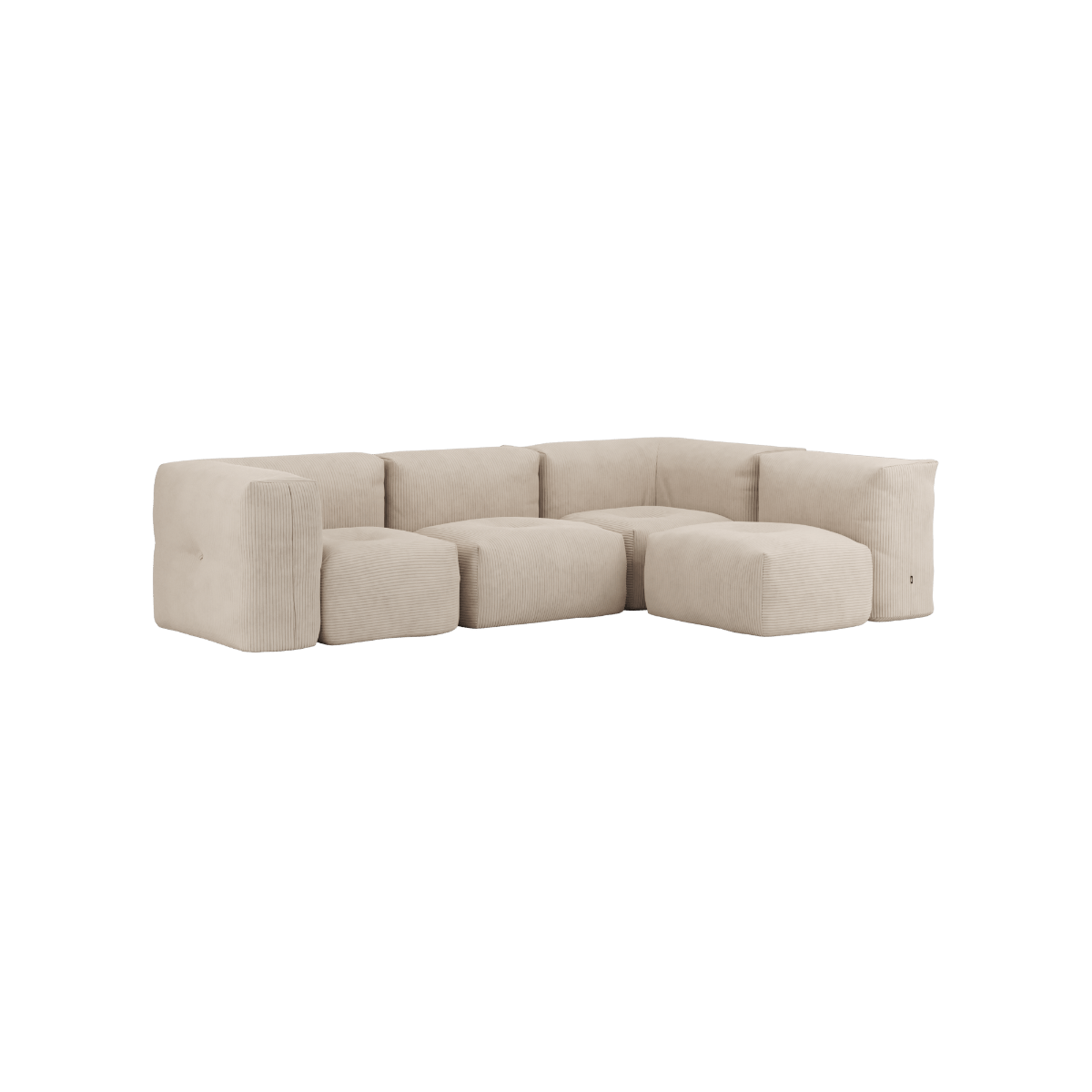 variant_8900627% | Soft Sofa Indoor - 4 Seater Corner Sofa - Corduroy Beige | SACKit