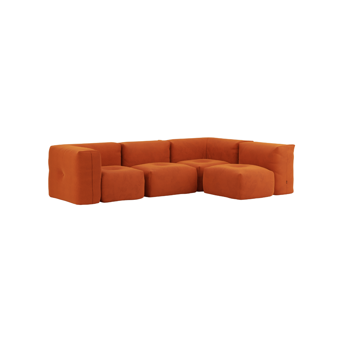 variant_8900630% | Soft Sofa Indoor - 4 Seater Corner Sofa - Orange Jaquard | SACKit