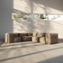  | Soft Sofa Indoor - 5 Seater Corner Sofa - Teddy Brown | SACKit