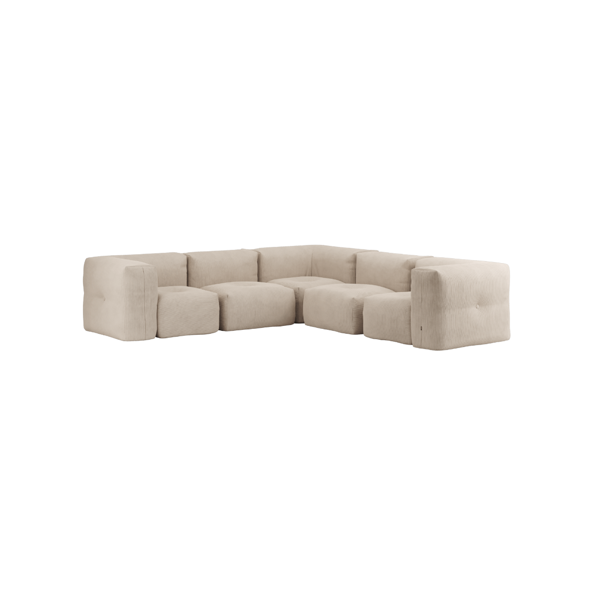 variant_8900633% | Soft Sofa Indoor - 5 Seater Corner Sofa - Corduroy Beige | SACKit