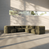  | Soft Sofa Indoor - 5 Seater Corner Sofa - Corduroy Olive | SACKit