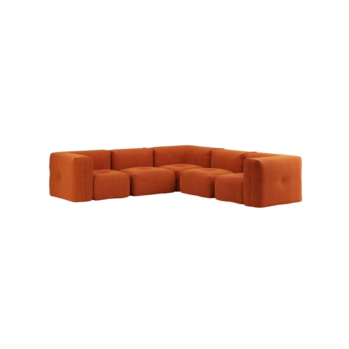variant_8900636% | Soft Sofa Indoor - 5 Seater Corner Sofa - Orange Jaquard | SACKit