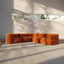  | Soft Sofa Indoor - 5 Seater Corner Sofa - Orange Jaquard | SACKit