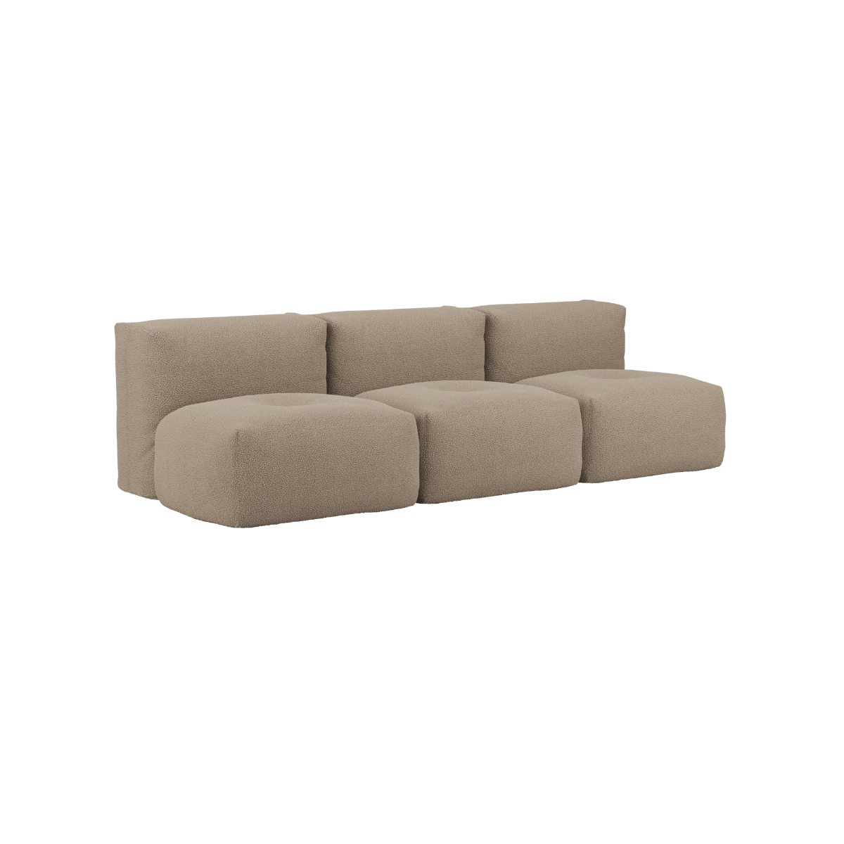 variant_8900638% | Soft Sofa Indoor - 3 Seater Open - Teddy Brown Uden puf | SACKit