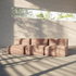  | Soft Sofa Indoor - 3 Seater Open - Corduroy Rose Uden puf | SACKit