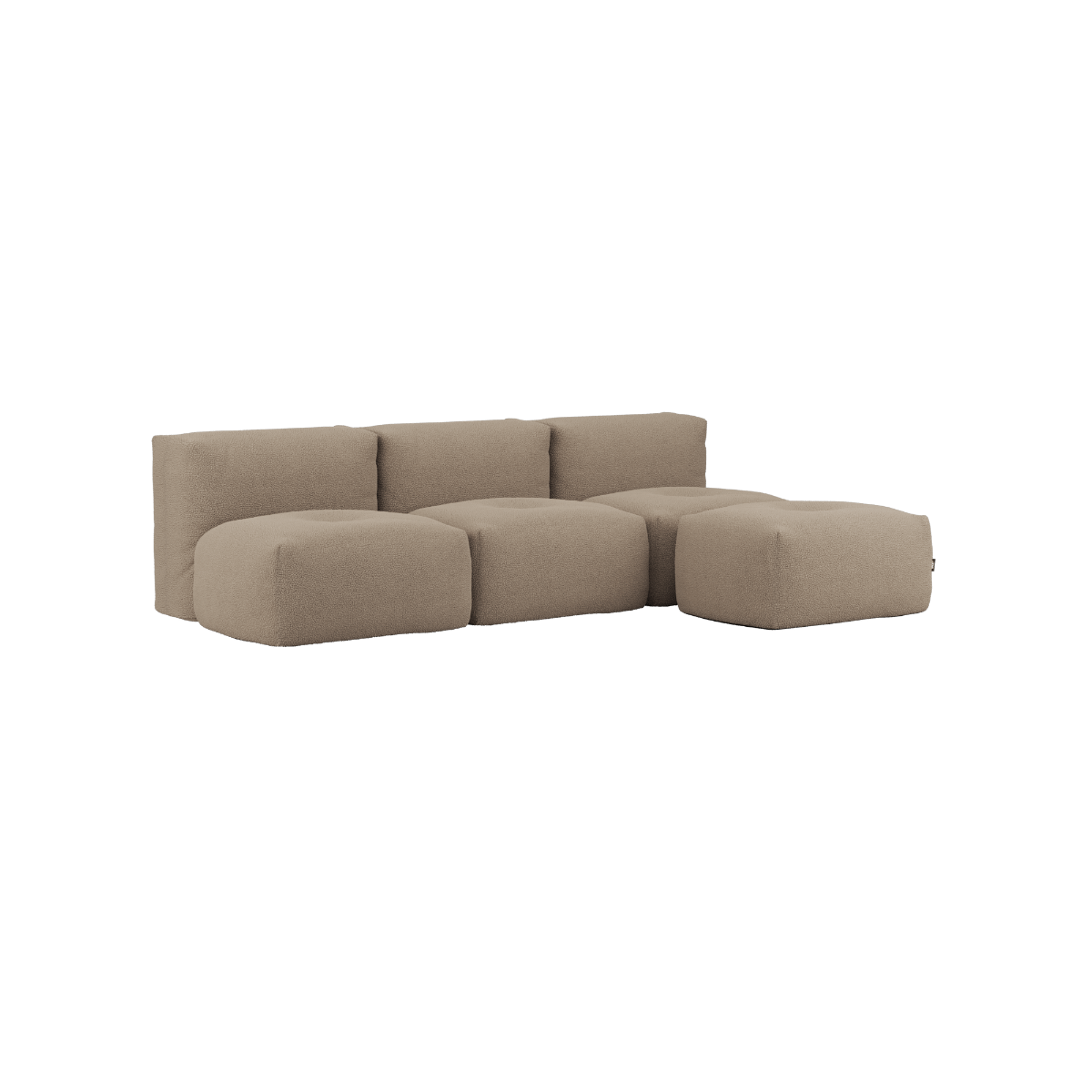 variant_8900644% | Soft Sofa Indoor - 3 Seater Open - Teddy Brown Med puf | SACKit