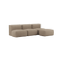  | Soft Sofa Indoor - 3 Seater Open - Teddy Brown Med puf | SACKit