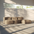  | Soft Sofa Indoor - 3 Seater Open - Teddy Brown Med puf | SACKit