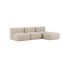  | Soft Sofa Indoor - 3 Seater Open - Corduroy Beige Med puf | SACKit