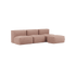  | Soft Sofa Indoor - 3 Seater Open - Corduroy Rose Med puf | SACKit