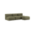  | Soft Sofa Indoor - 3 Seater Open - Corduroy Olive Med puf | SACKit
