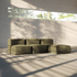  | Soft Sofa Indoor - 3 Seater Open - Corduroy Olive Med puf | SACKit