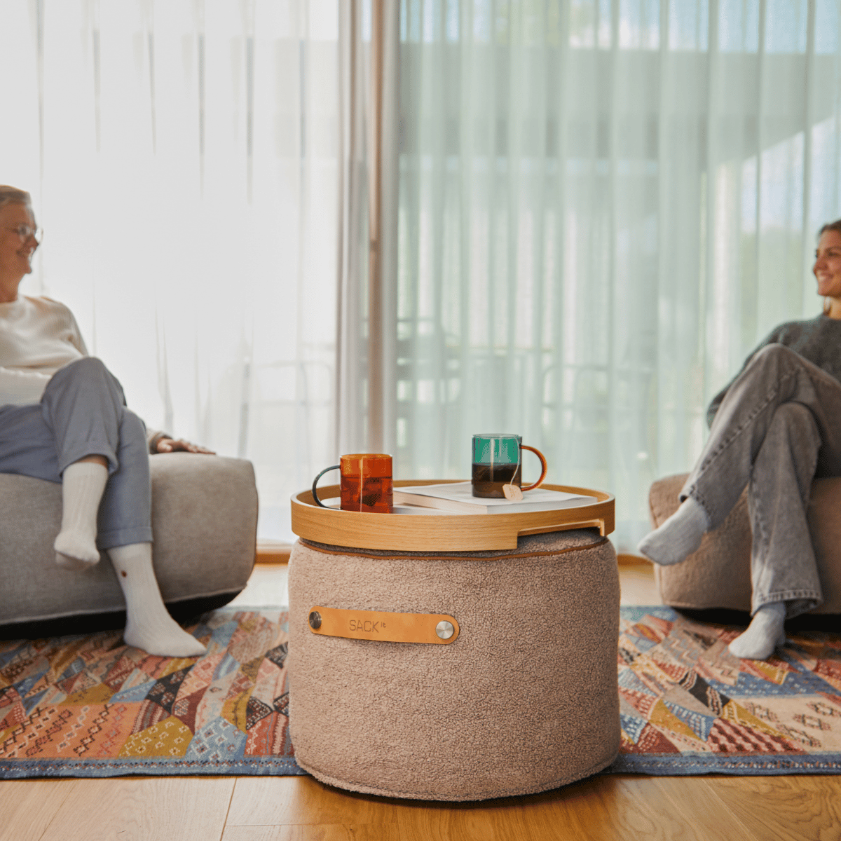 SACKit Pouf Indoor - Indendørspuf til fodstøtte eller sidebord
