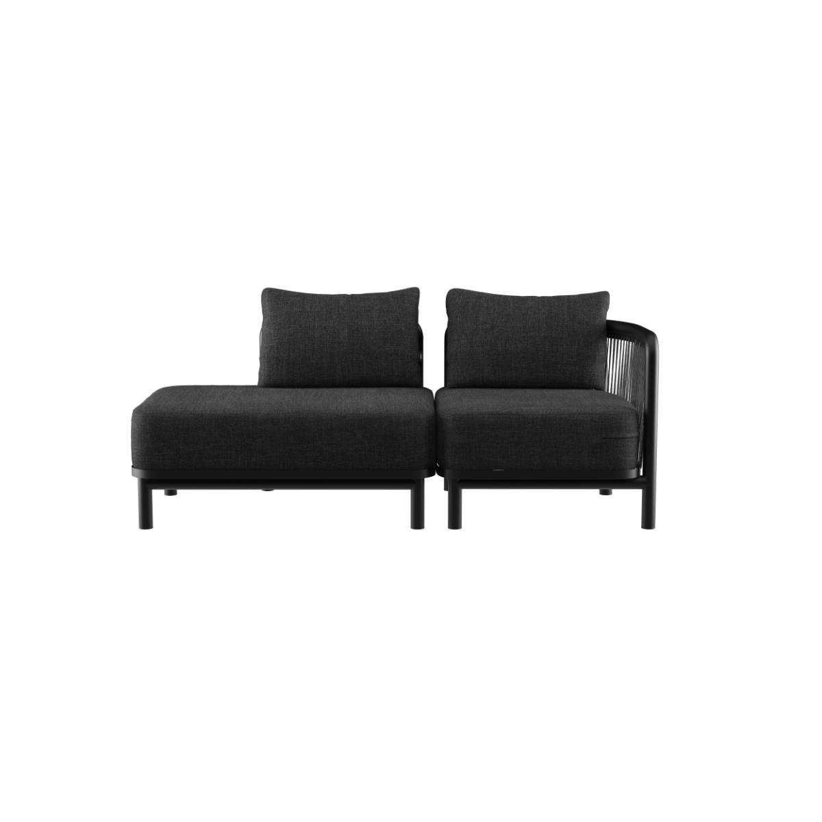  | Kirra Lounge Sofa - 2 pers. m. open end - Kirra Noir Højre | SACKit