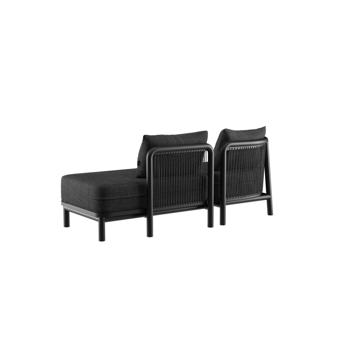  | Kirra Lounge Sofa - 2 pers. m. open end - Kirra Noir Venstre | SACKit