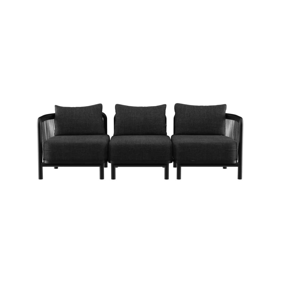  | Kirra Lounge Sofa - 3 pers. - Kirra Noir Uden puf | SACKit