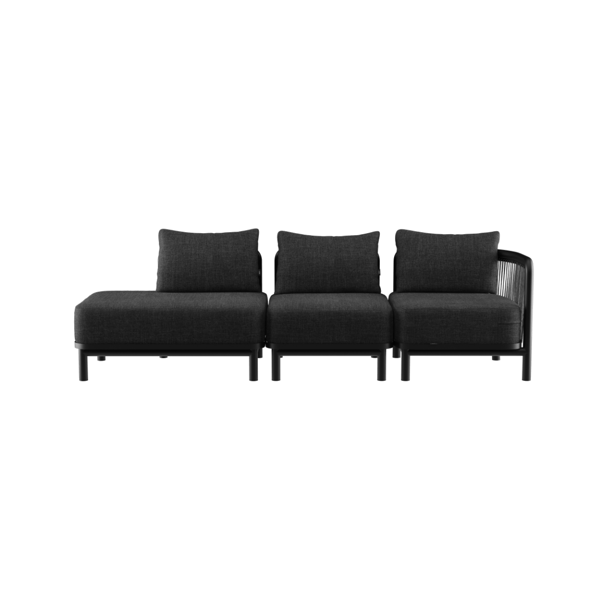  | Kirra Lounge Sofa - 3 pers. m. open end - Kirra Noir Højre | SACKit