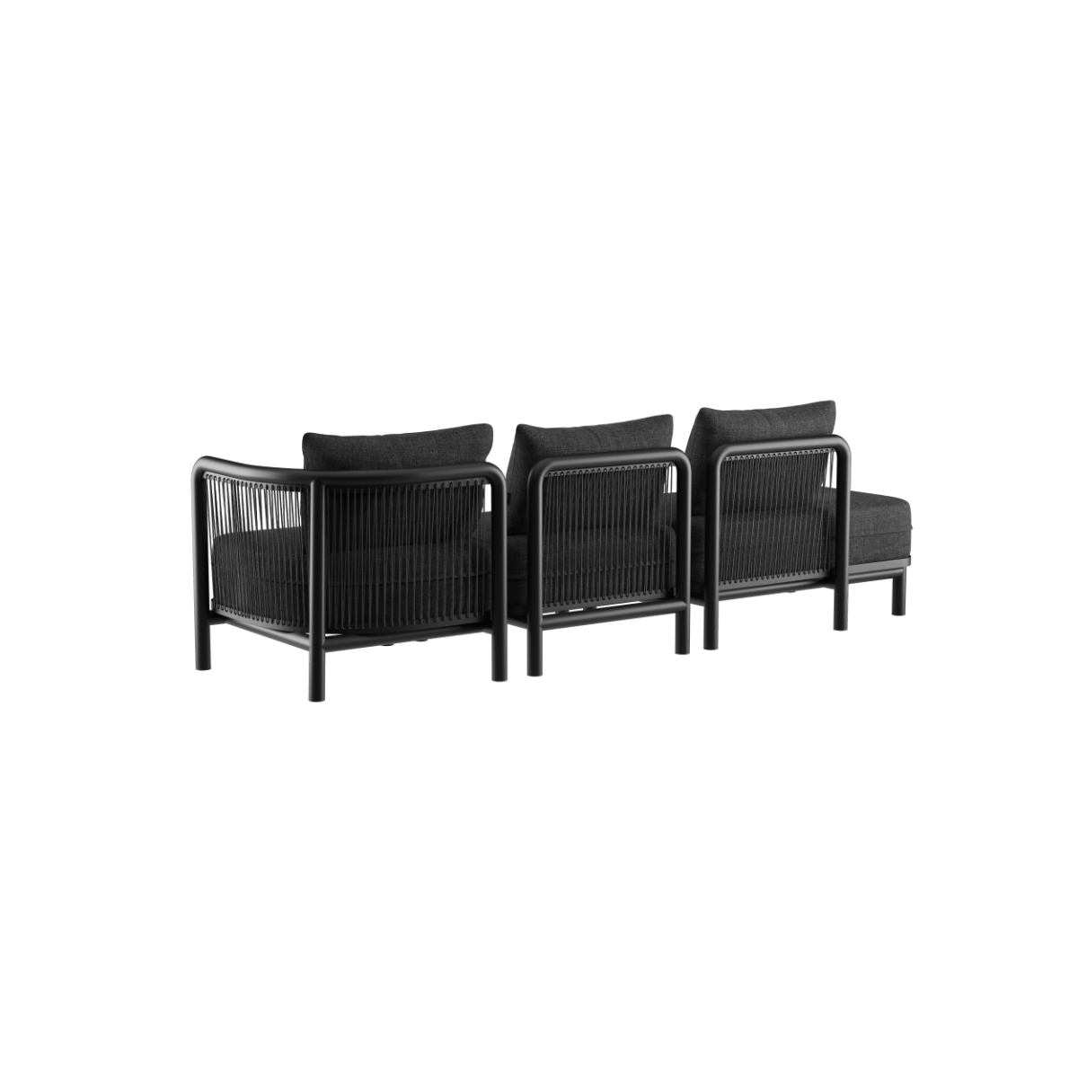  | Kirra Lounge Sofa - 3 pers. m. open end - Kirra Noir Højre | SACKit