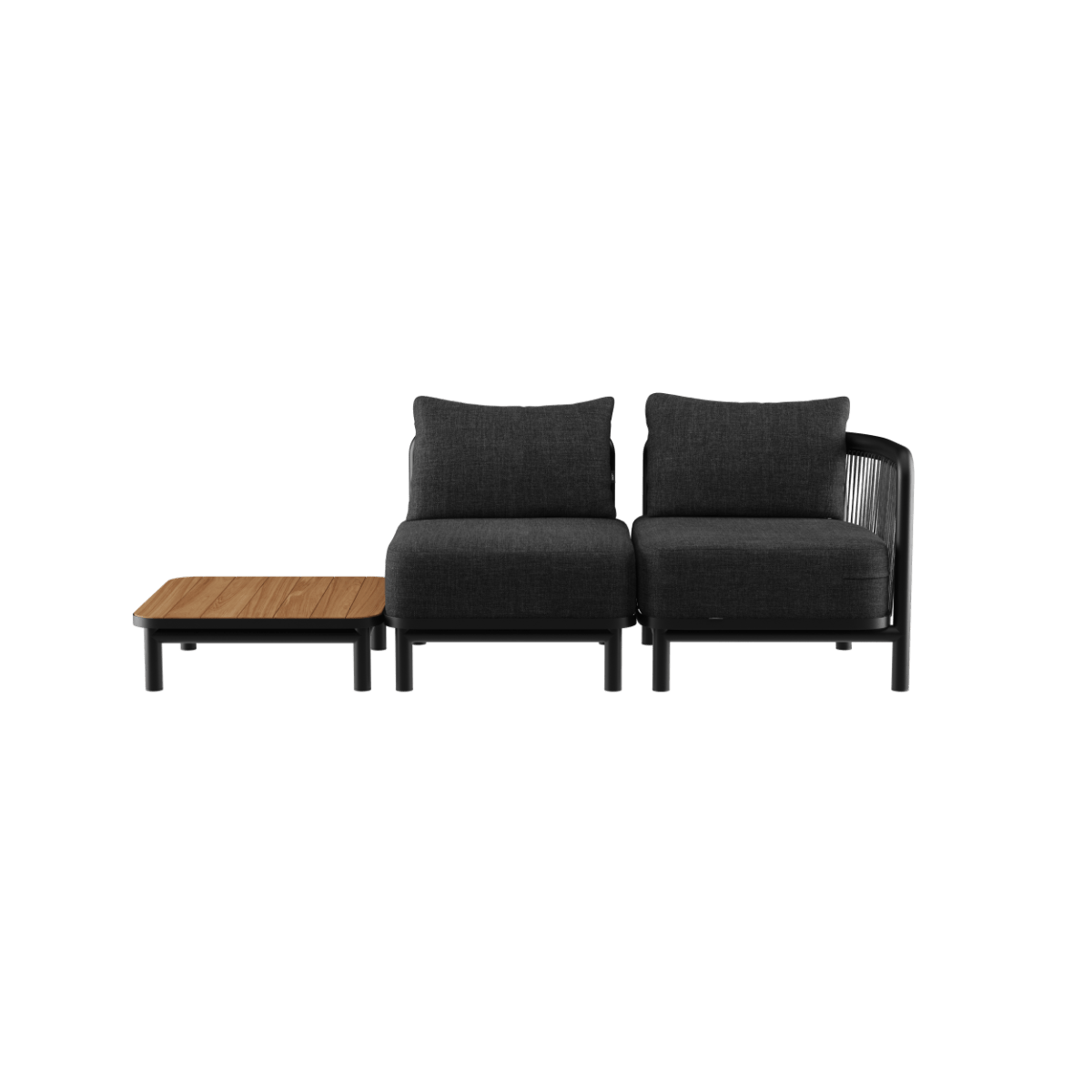  | Kirra Lounge Sofa - 2 pers. m. Kirra Table - Kirra Noir Uden Accessory Fit | SACKit