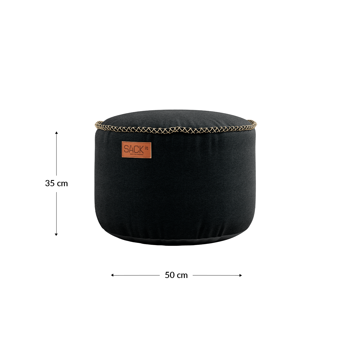  | Canvas Pouf - Canvas Black | SACKit | Canvas Pouf - Canvas Black | SACKit