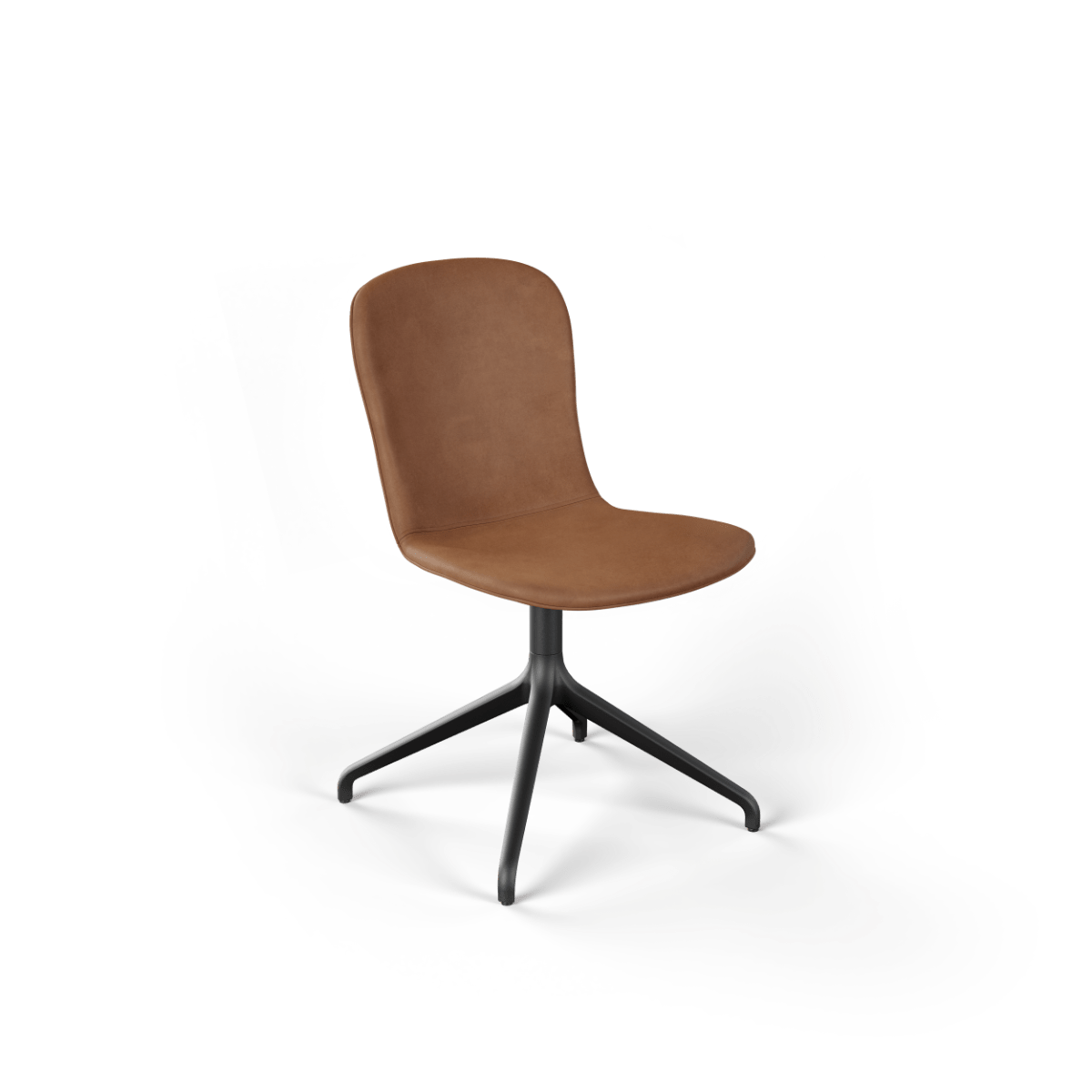  | Chair no. One S1 Black Swivel - LUNA Walnut Uden returdrej | SACKit