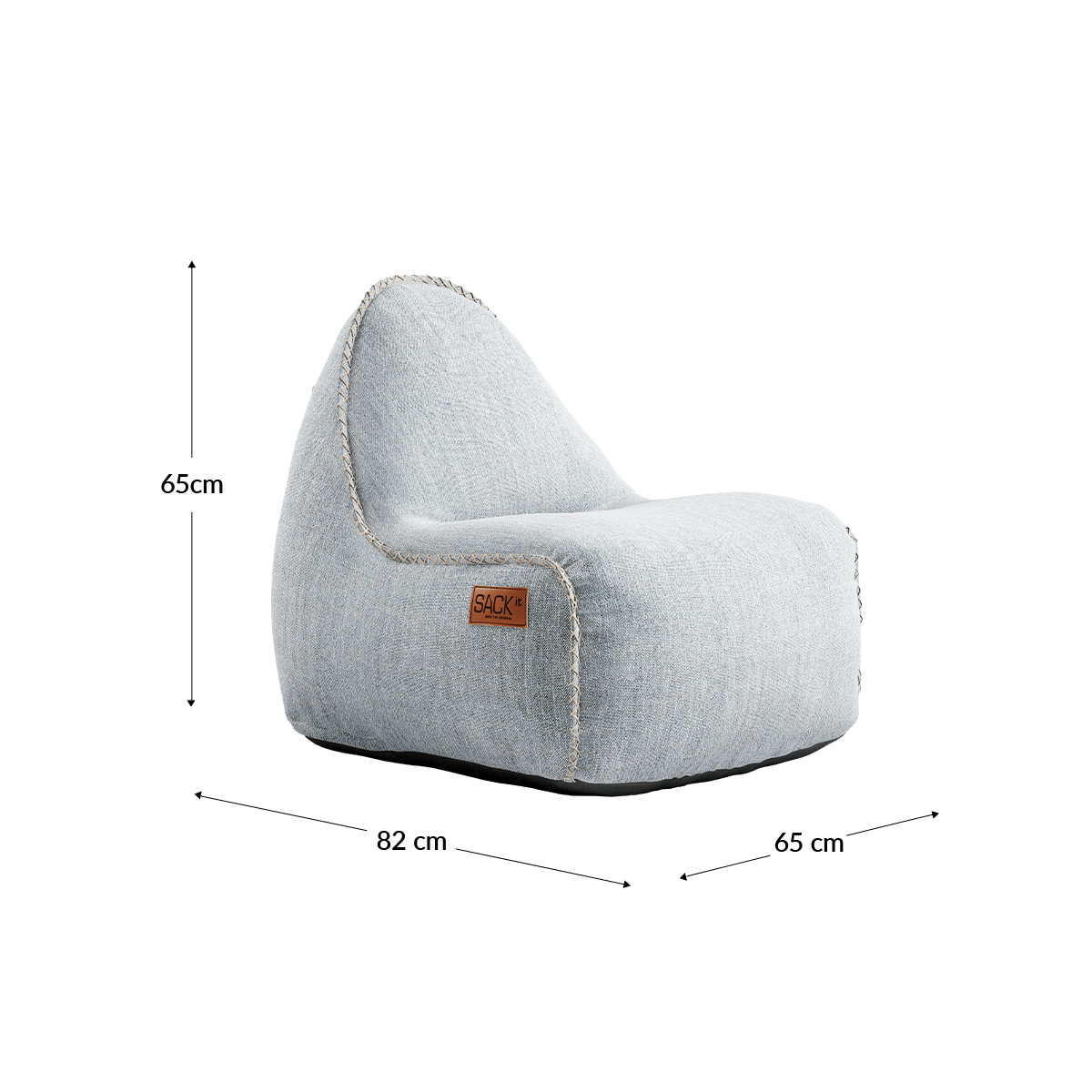  | Cobana Junior Lounge Chair & Pouf - Cobana White | SACKit