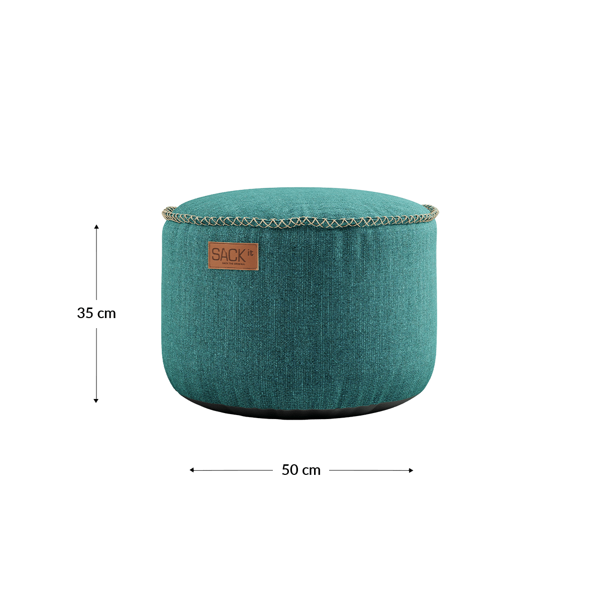  | Cobana Pouf + Patio Serving Tray - Cobana Petrol Melange | SACKit | Cobana Pouf + Patio Serving Tray - Cobana Petrol Melange | SACKit