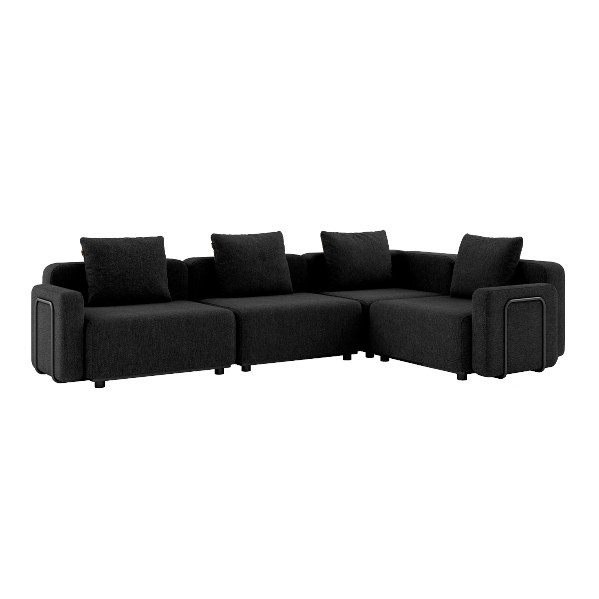  | Cobana Lounge Sofa - 5 pers. hjørnesofa [Contract] - Cobana Black Med armlæn | SACKit