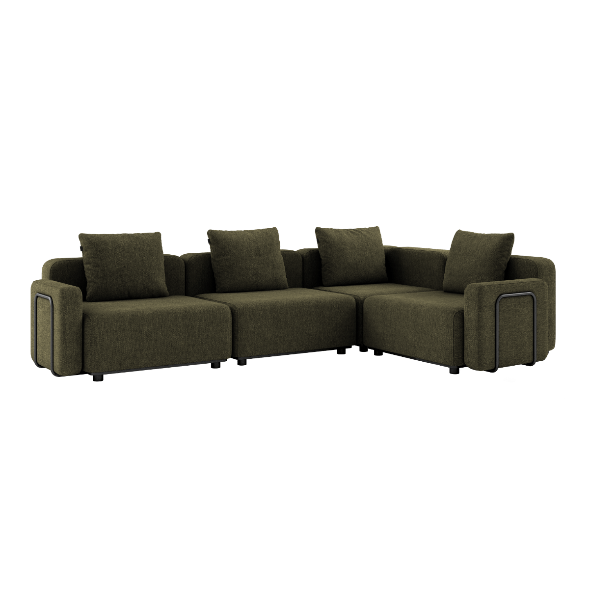  | Cobana Lounge Sofa - 5 pers. hjørnesofa - Kirra Olive Med armlæn | SACKit