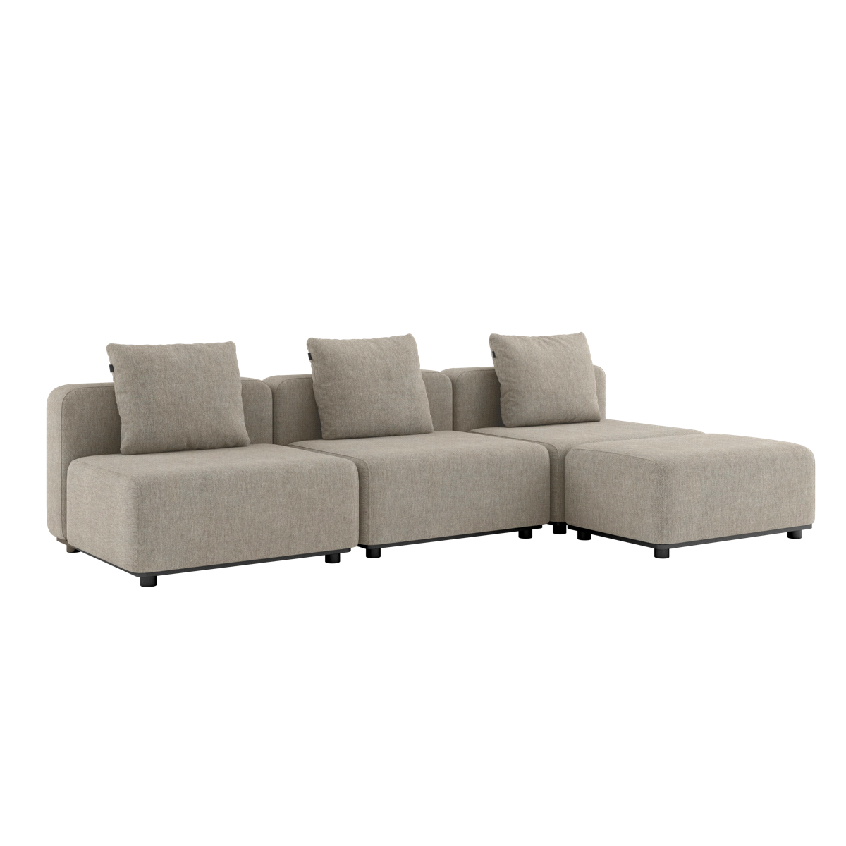Cobana Lounge Sofa Winter Cover - 3 modules + pouf - Sand