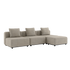 Cobana Lounge Sofa Winter Cover - 3 modules + pouf - Sand