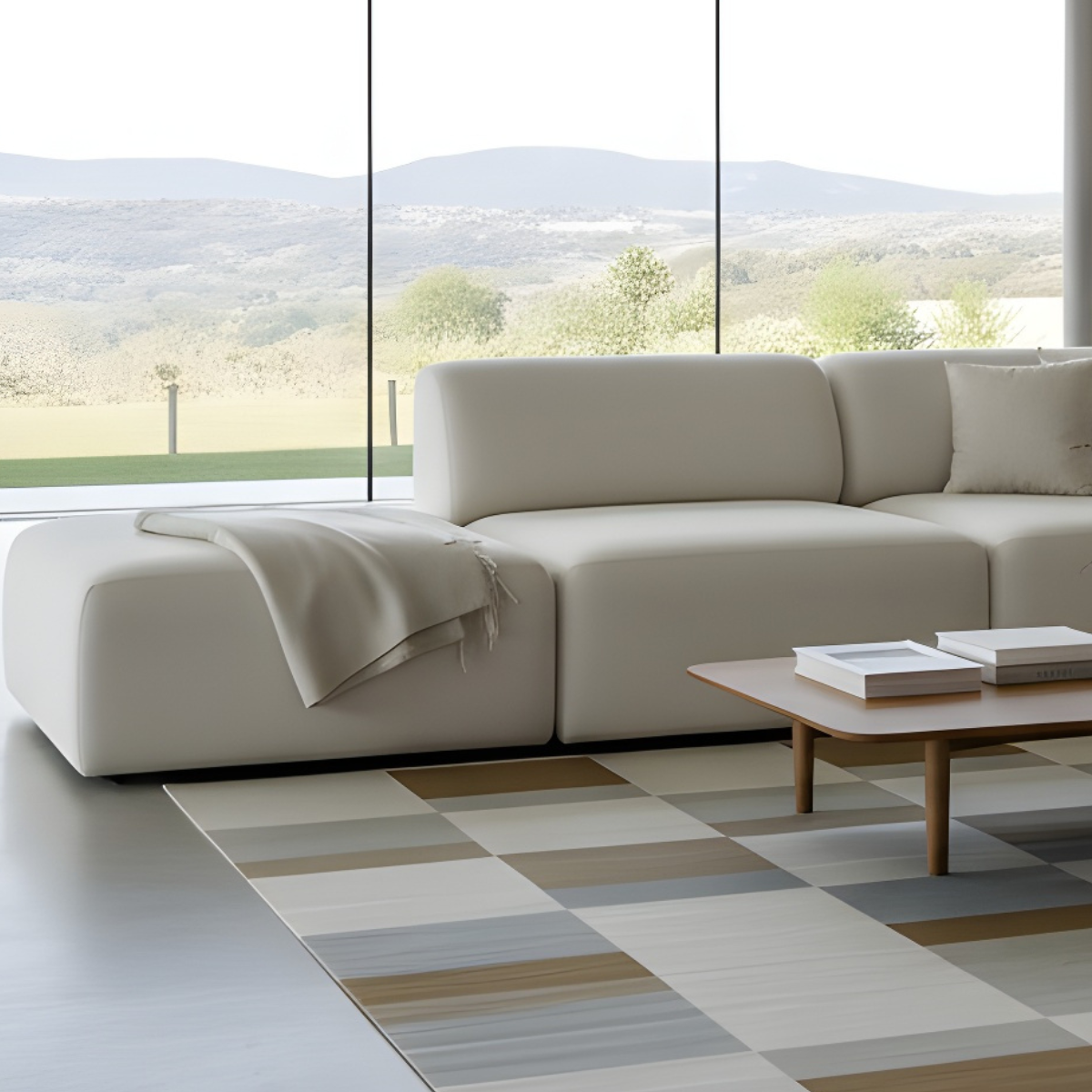 Fjord Sofa modulopbygget indendørs sofa med bløde linjer i roligt skandinavisk design uden farveangivelse.