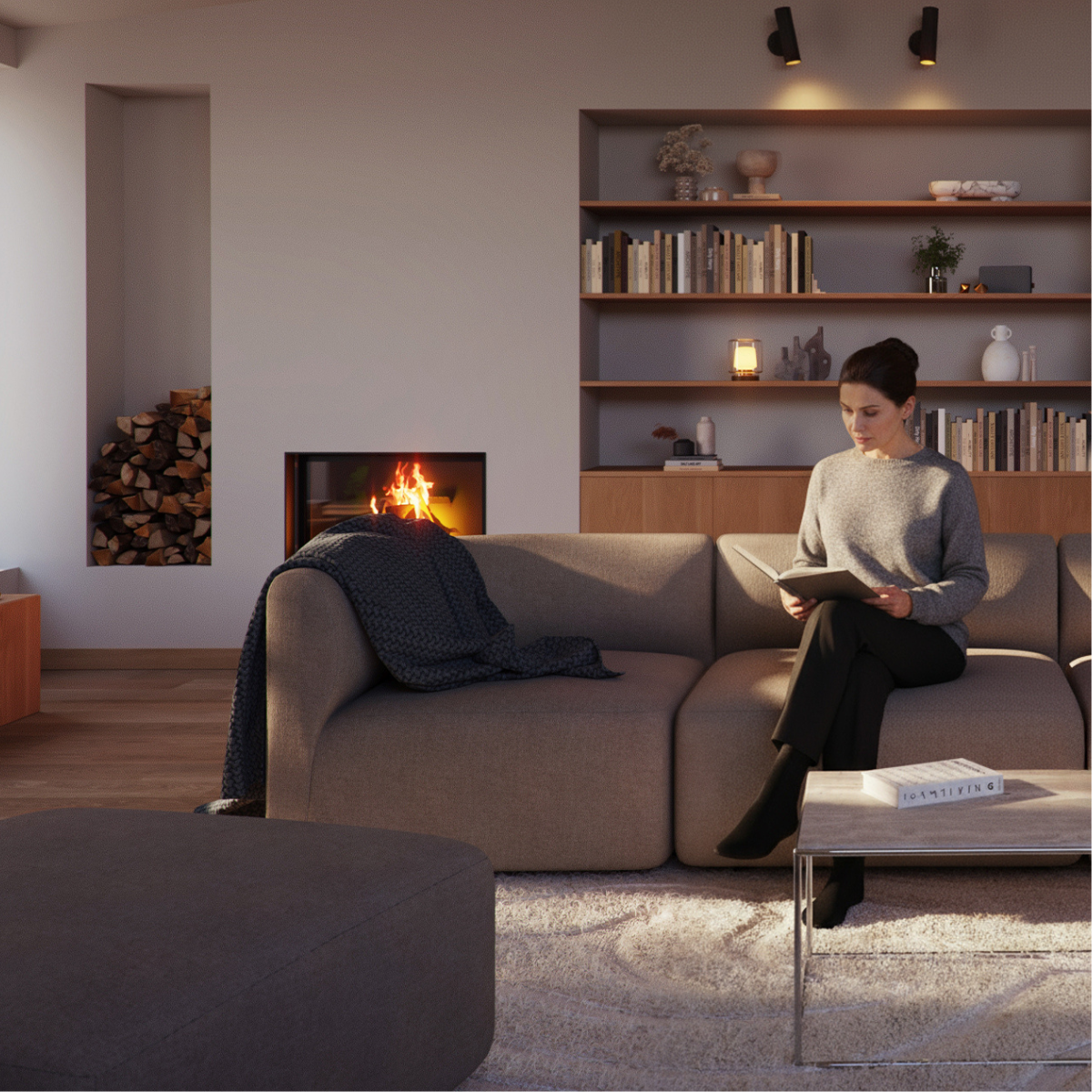 Fjord Sofa modul i Cosmo Mustard farve med bløde linjer og afrundede kanter i skandinavisk design.