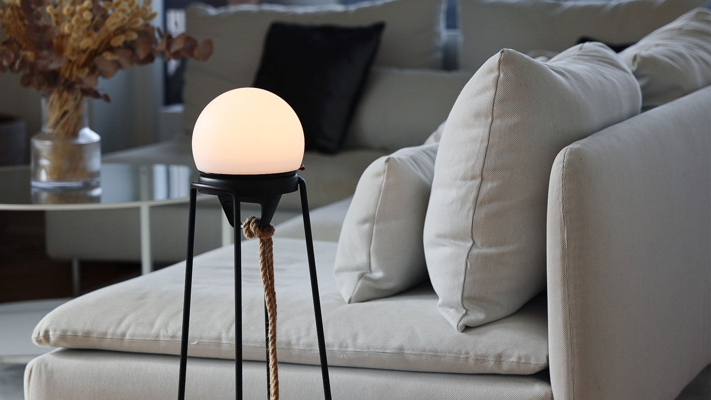 Patio Accessory Stand Ø14 + Light 155 - Indendørs/udendørs accessory opsats + batteridreven lampe