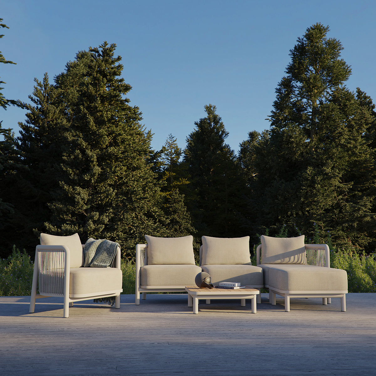 Kirra Lounge Sofa - Open end right - Open-end modul til udendørs sofa