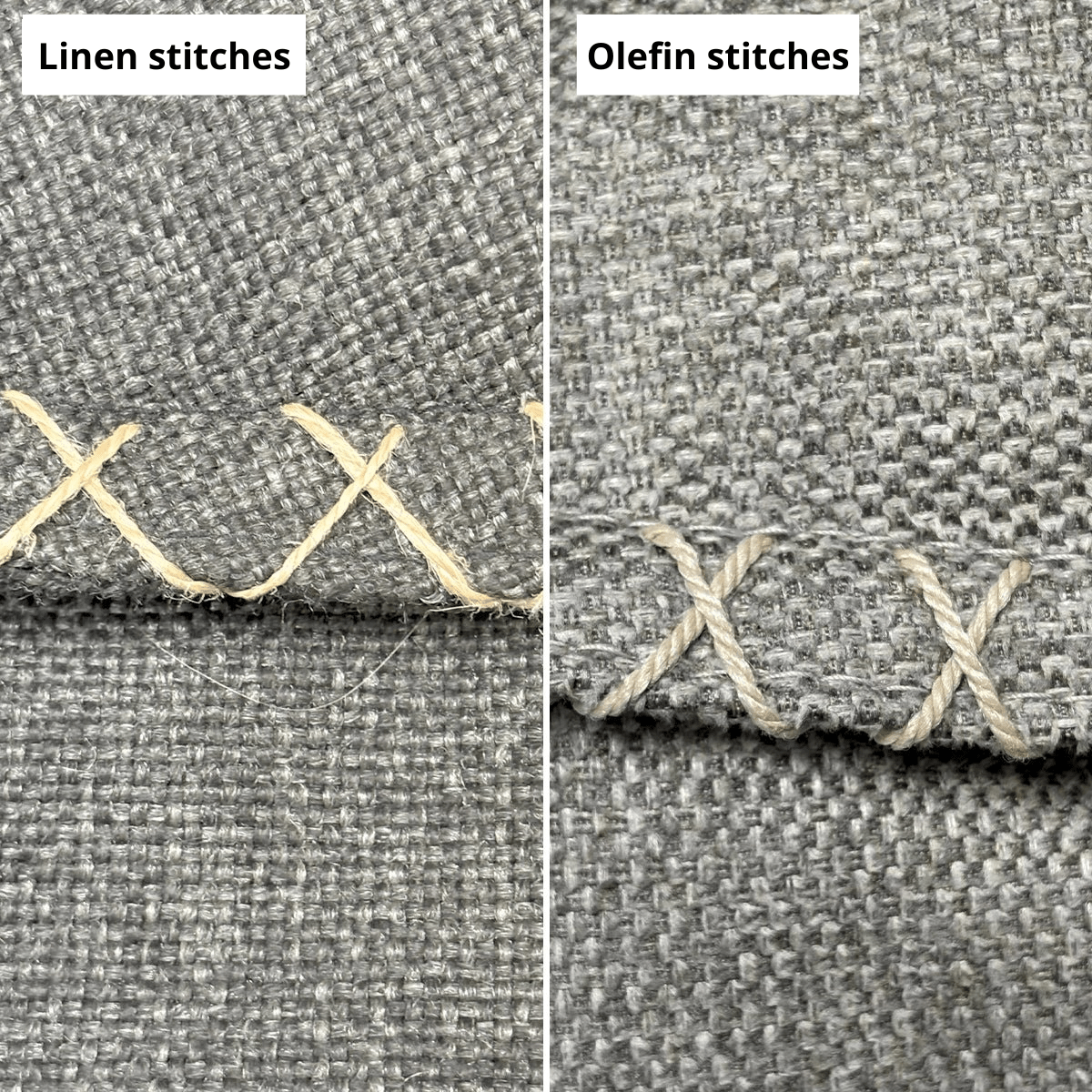 Cobana Lounge Chair & Pouf - Sand Melange (Linen stitches)