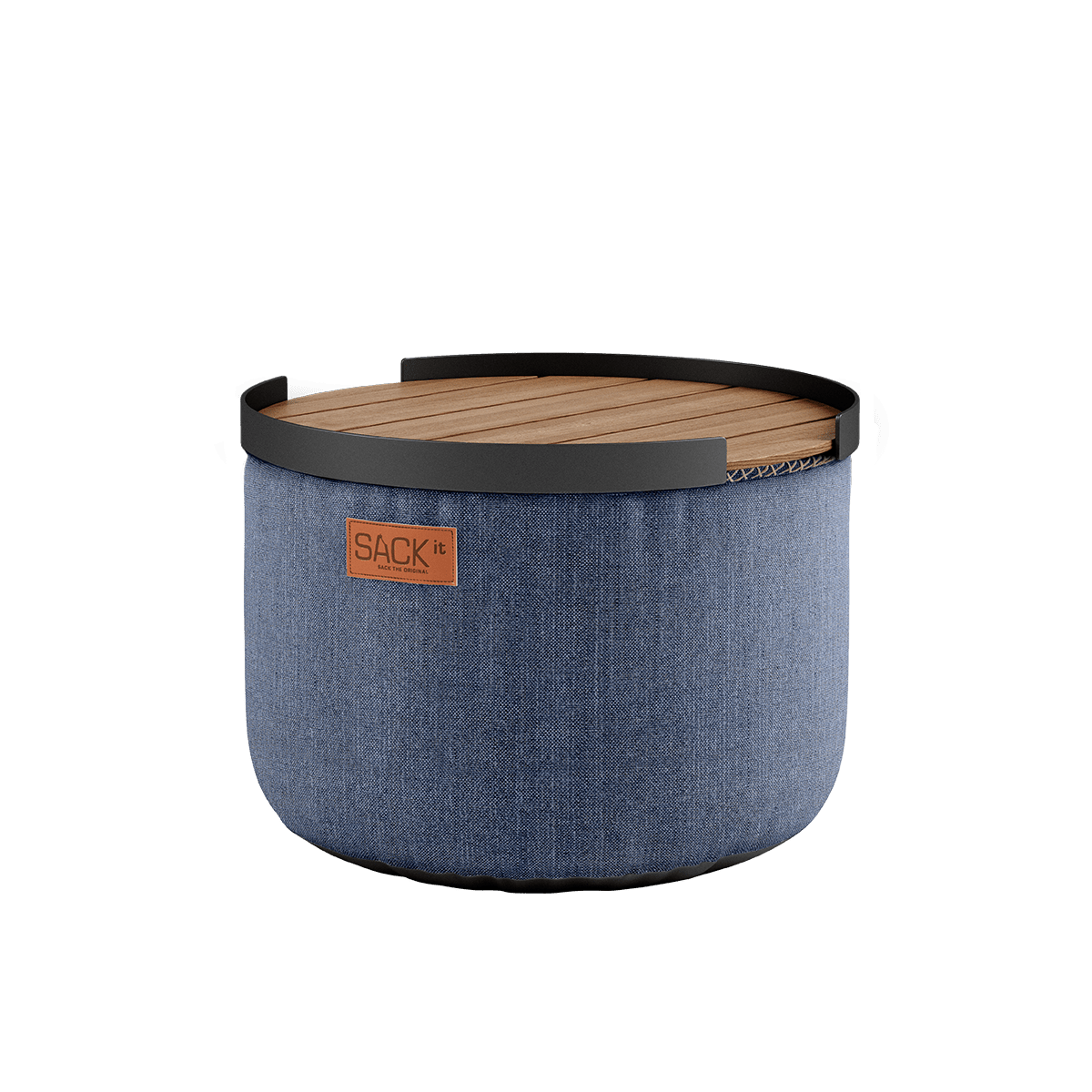  | Cobana Pouf + Patio Serving Tray - Kirra Indigo | SACKit