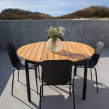 Patio Dining Table Ø133 + Patio Chair no. One S1 | Patio Dining Table Ø133 + Patio Chair no. One S1 - Black | SACKit