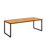 Patio Dining Table 214x90 + Patio Chair no. One S1 | Patio Dining Table 214x90 + Patio Chair no. One S1 - Black | SACKit