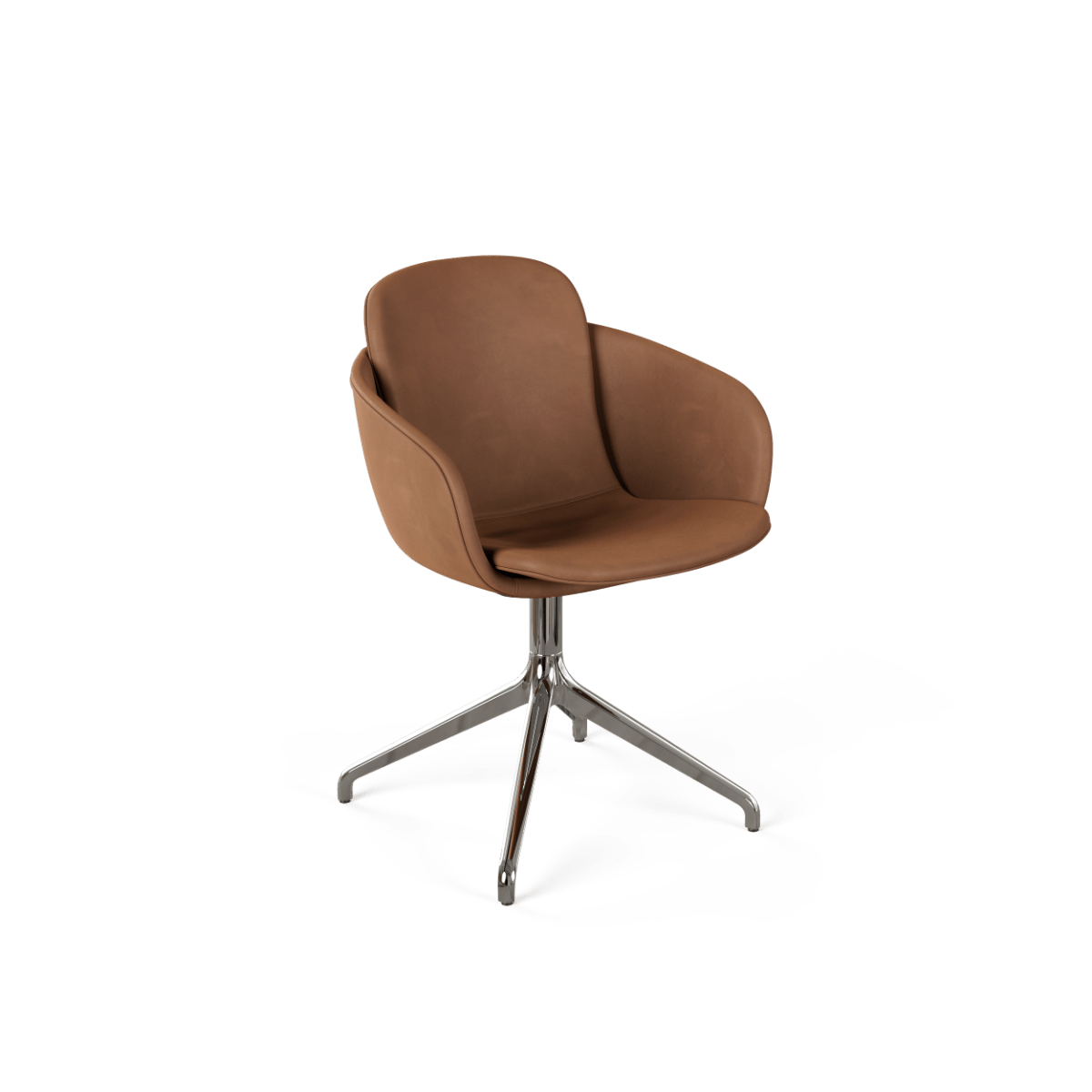 variant_8700138% | Chair no. One S2 Polished Swivel [Contract] - LUNA Walnut Uden returdrej | SACKit