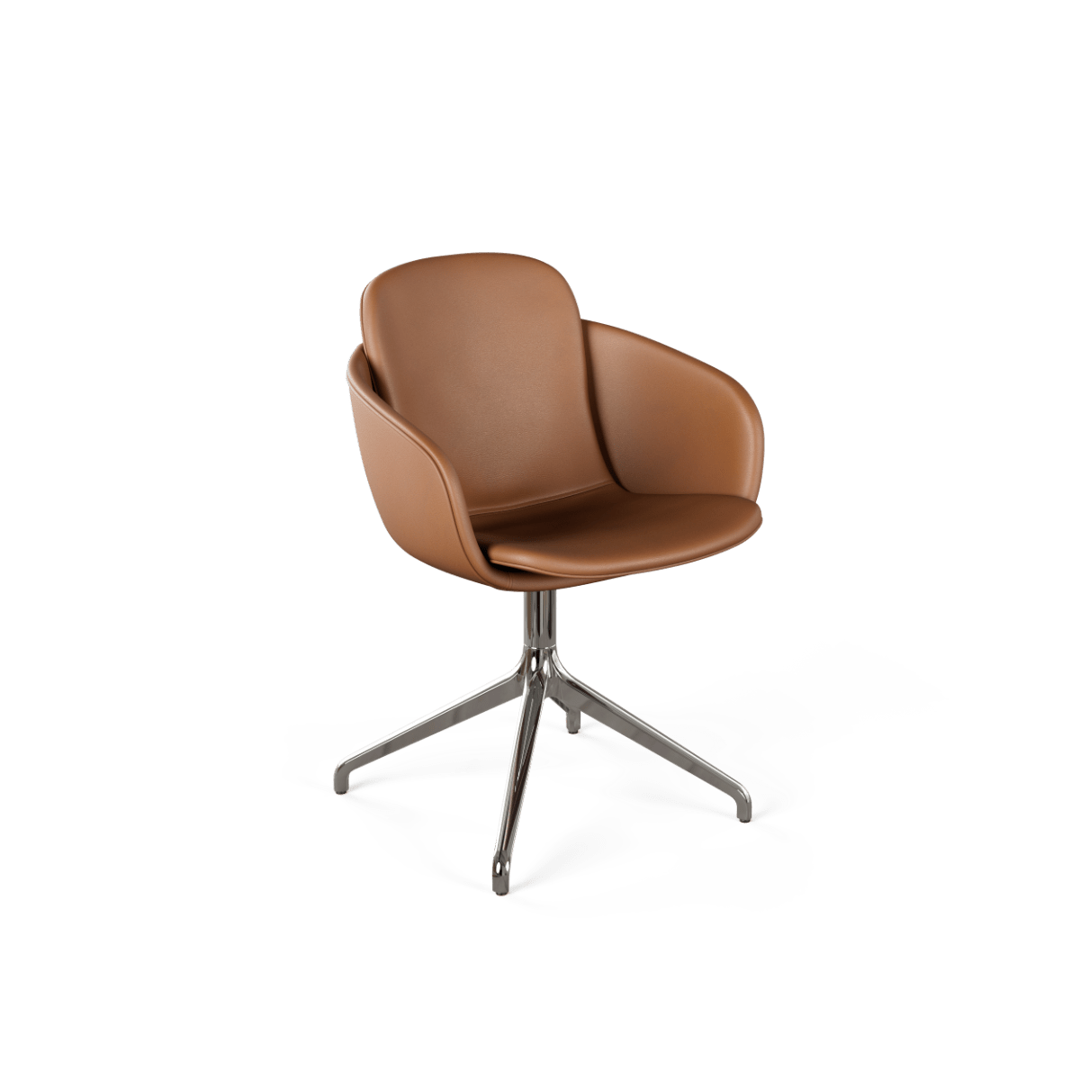  | Chair no. One S2 Polished Swivel [Contract] - LUNA Walnut Uden returdrej | SACKit
