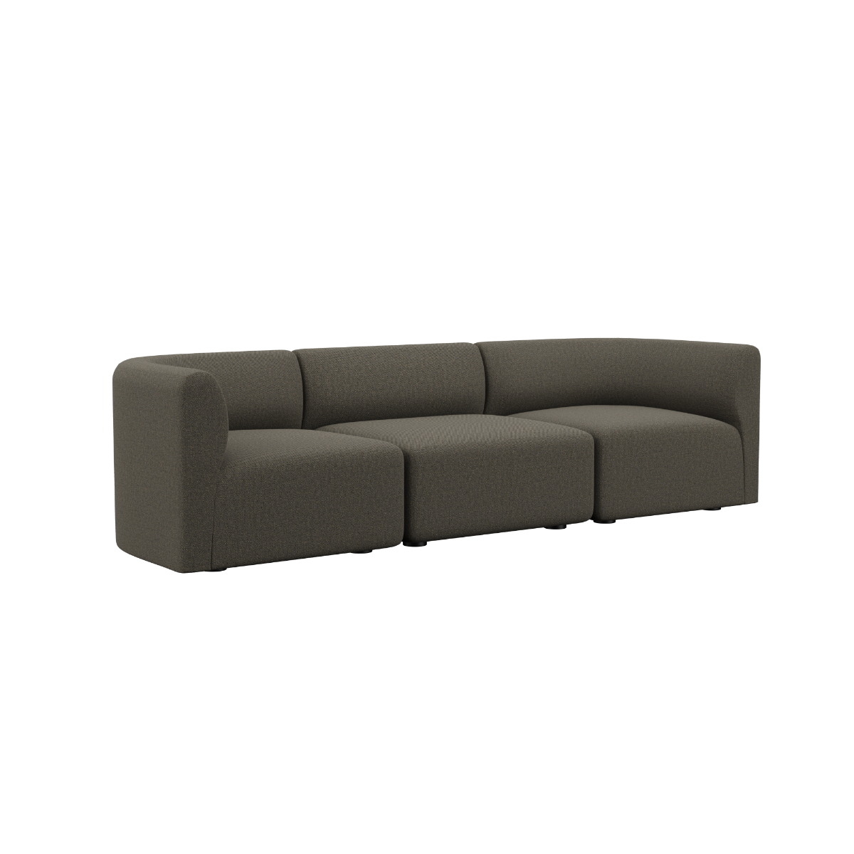 variant_8601101% | Fjord Sofa - 3 pers. - Sealife Brown Uden puf | SACKit