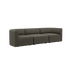  | Fjord Sofa - 3 pers. - Sealife Brown Uden puf | SACKit
