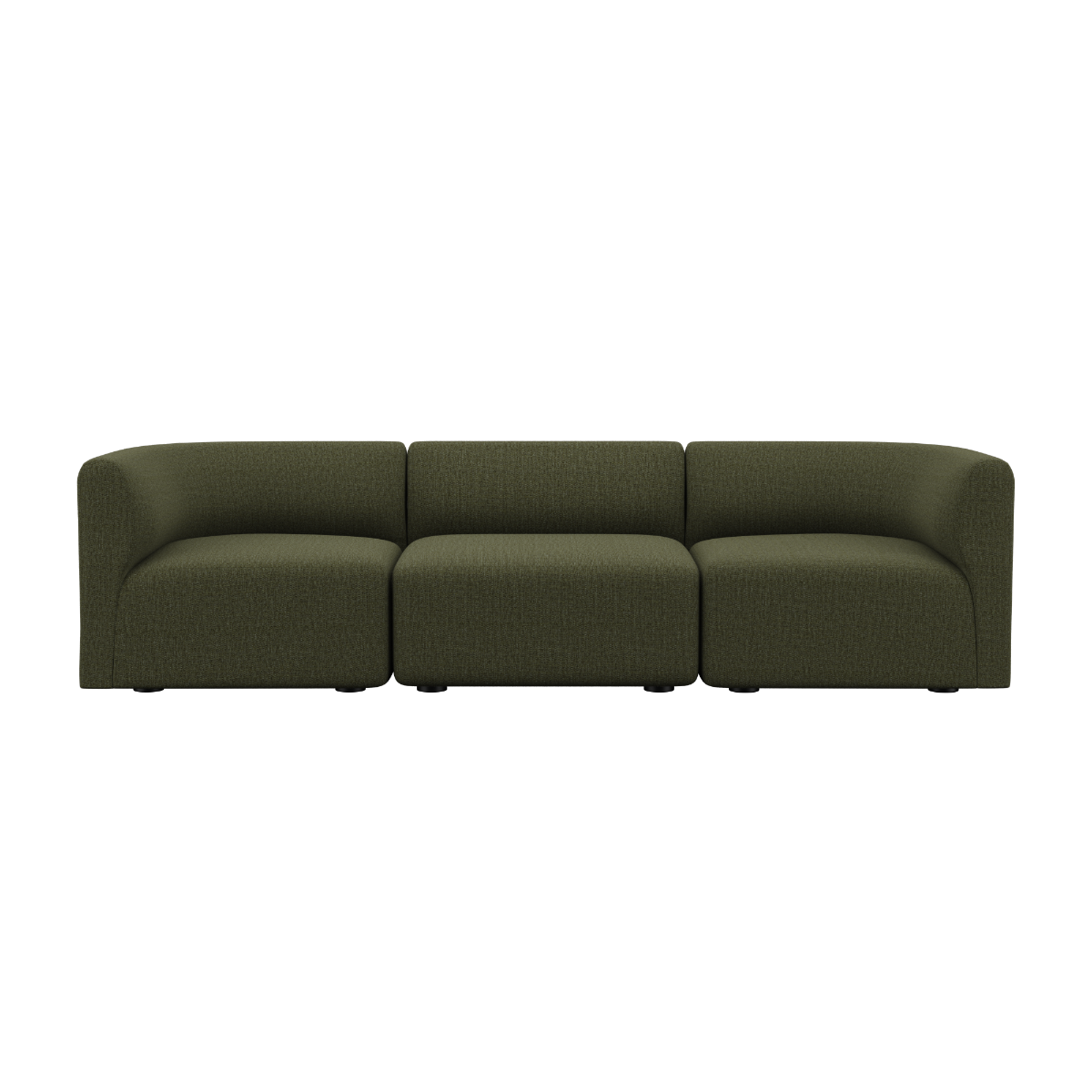 | Fjord Sofa - 3 pers. - Cosmo Olive Uden puf | SACKit