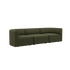  | Fjord Sofa - 3 pers. - Cosmo Olive Uden puf | SACKit