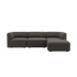  | Fjord Sofa - 3 pers. - Sealife Brown Med puf | SACKit